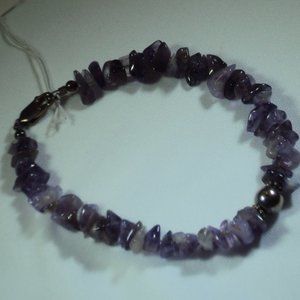 Amethyst & Sterling Silver Reiki Infused Bracelet
